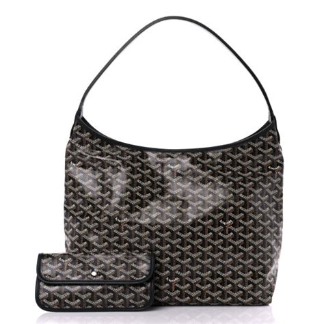 black Goyard hobo bag